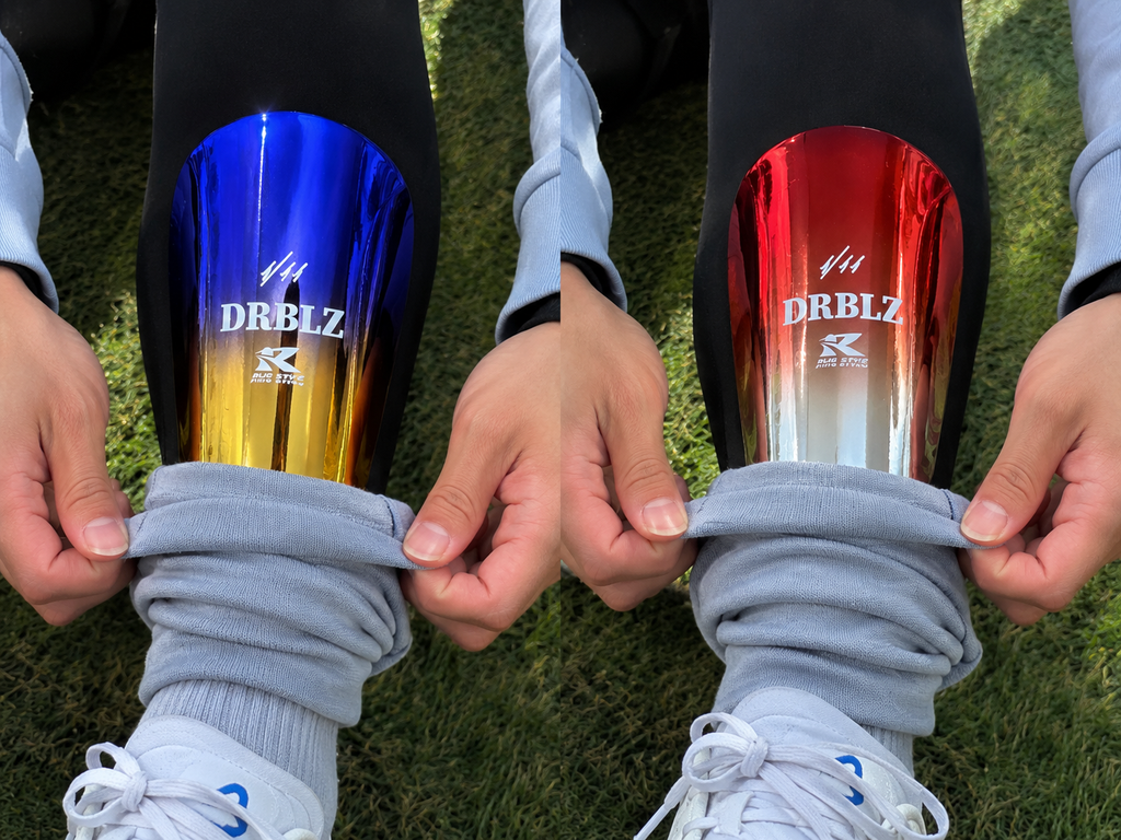 DRBLZ グラデーションメタリック レガース （GOLD×ブルー / SILVER×レッド）