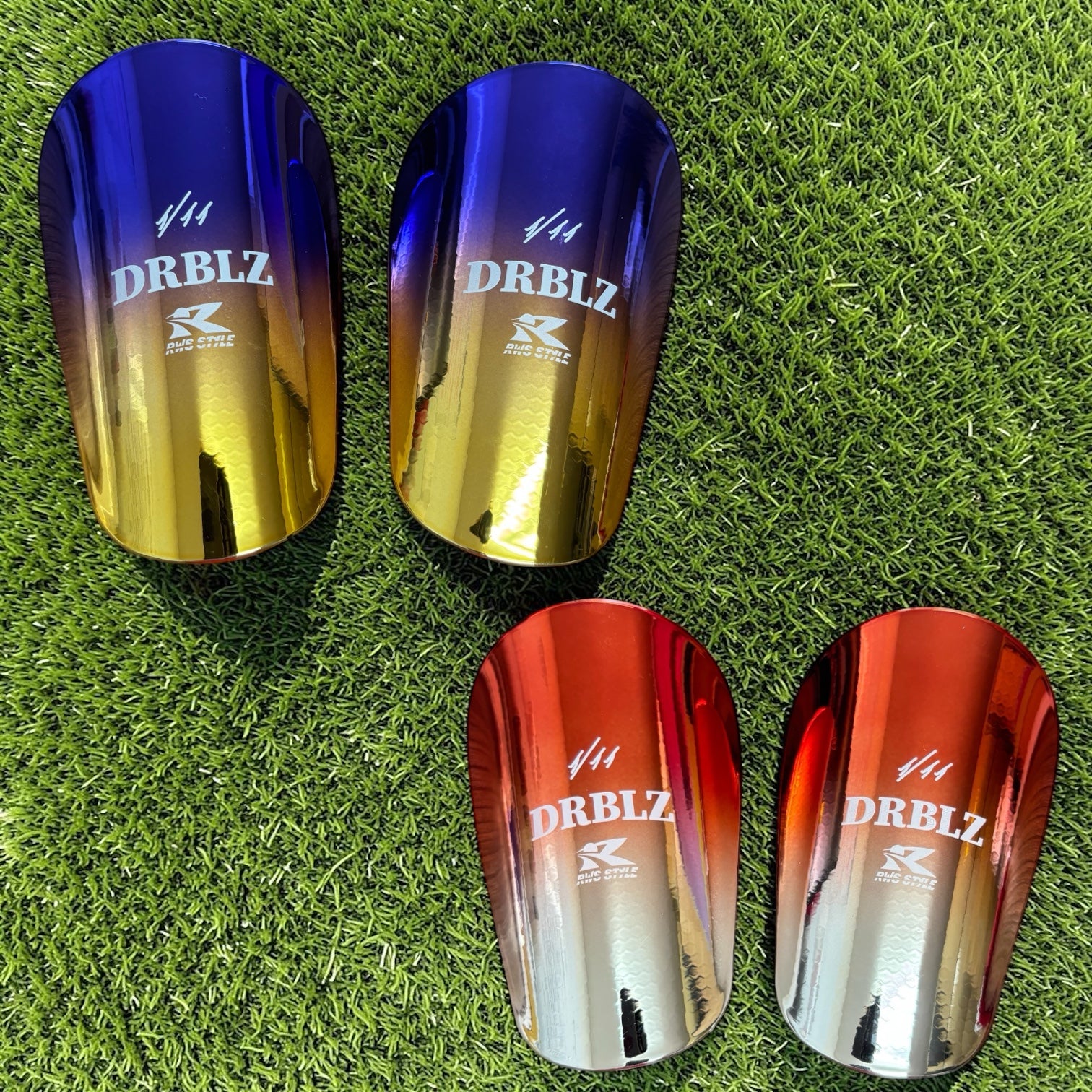 DRBLZ グラデーションメタリック レガース （GOLD×ブルー / SILVER×レッド）